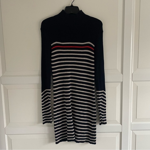 Rag & bone Kate Stripe Turtleneck Mini sweater Dress 20551 - Picture 4 of 9